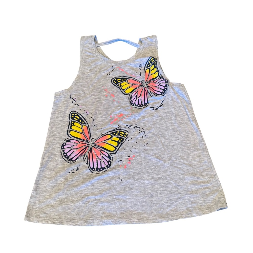 Wonder Nation Monarch Butterfly Tank Top in Gray